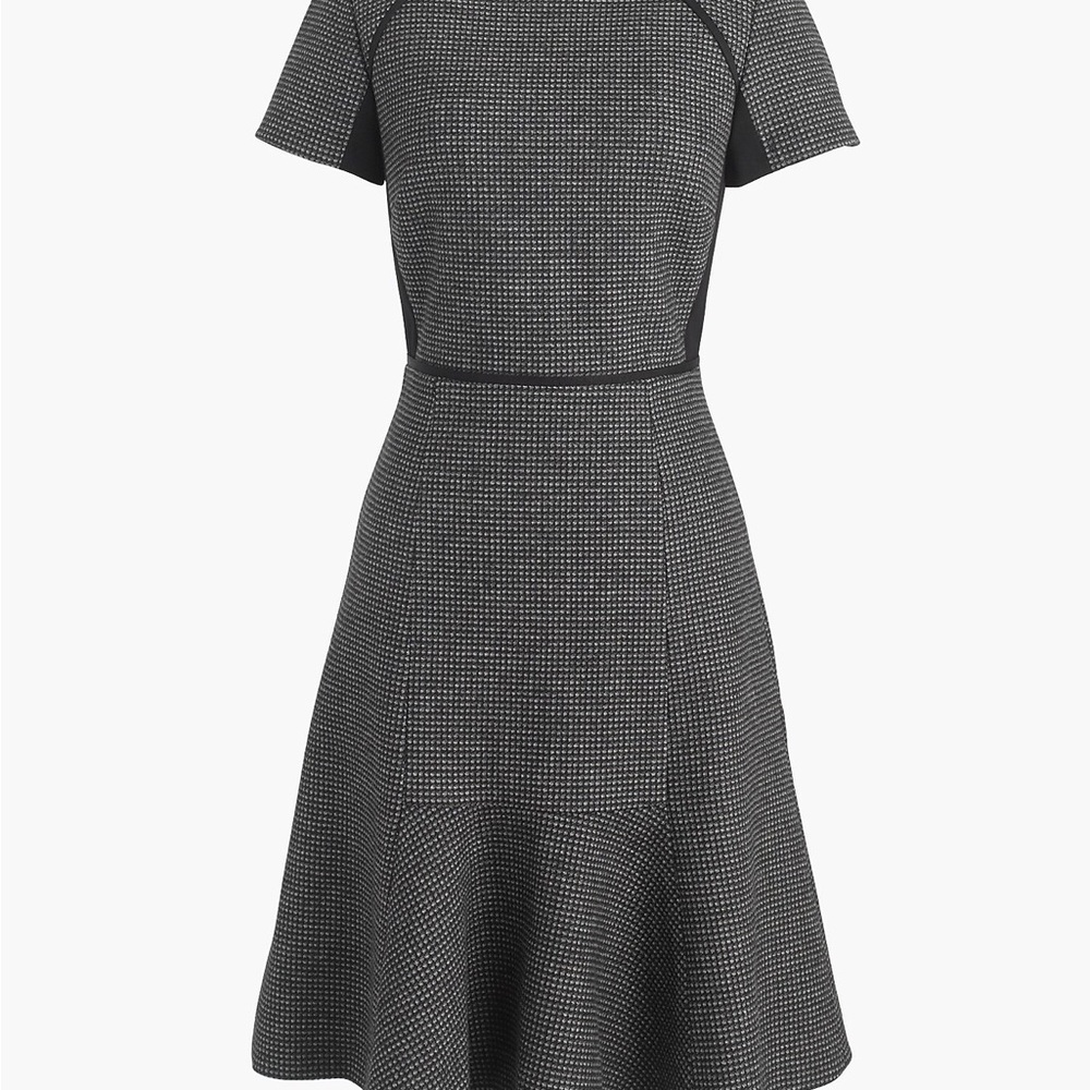J. Crew Checkered Flutter Dress